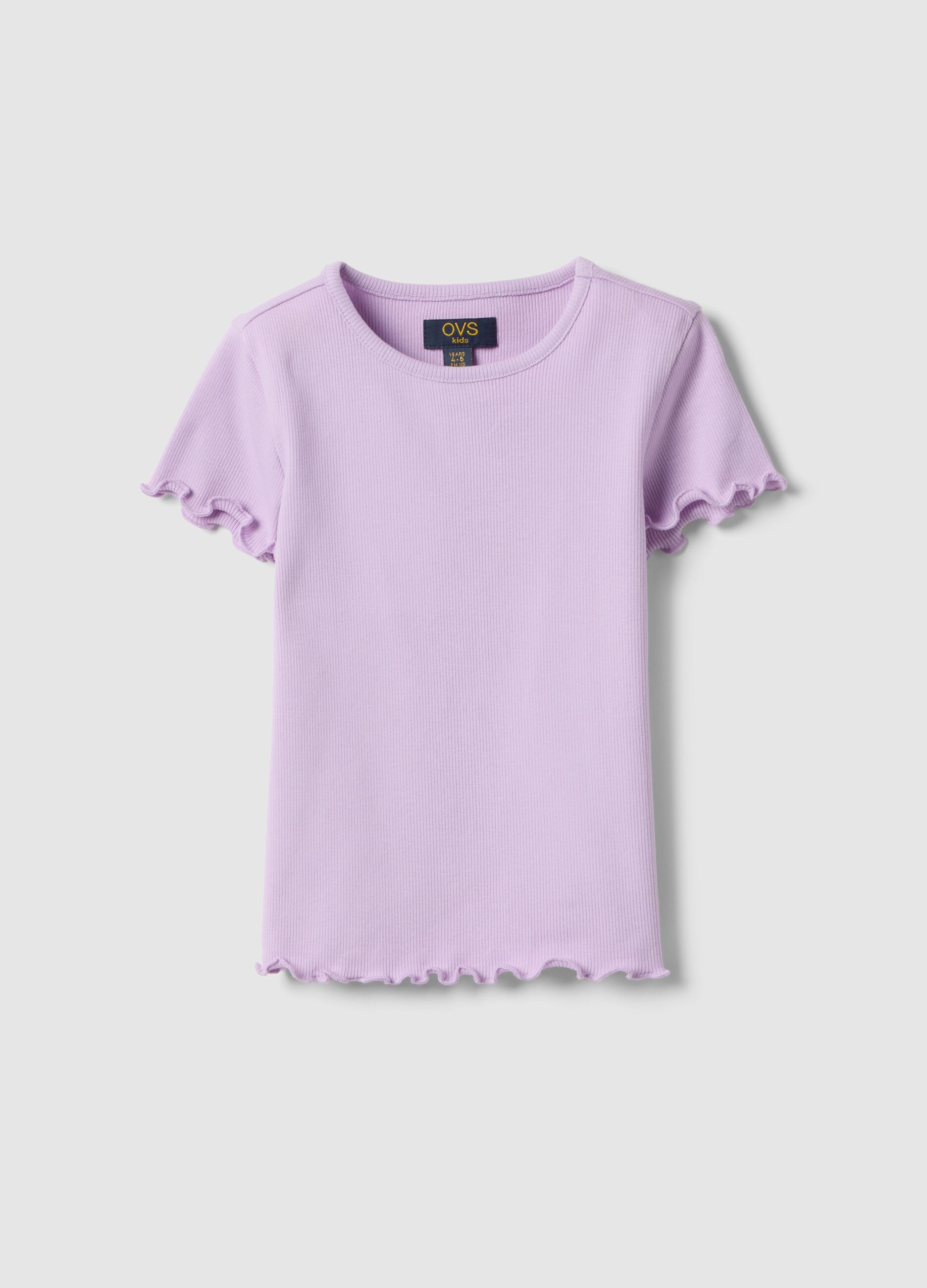 M&auml;dchen Regular Fit Lila Stretch Baumwoll T-Shirt