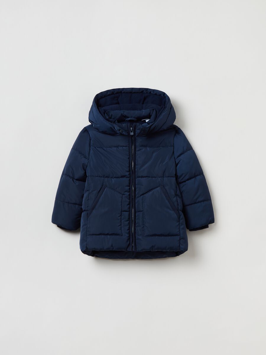 Full-zip down jacket with hood_0
