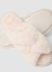 Pantofole bianche incrociate con pelliccia_1