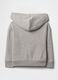 Sudadera gris de mezcla de algod&oacute;n para beb&eacute; ni&ntilde;a con ajuste regular, cremallera y logo_1