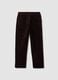 Braune Ripp-Hose aus Stretch-Baumwolle mit elastischem Bund_6