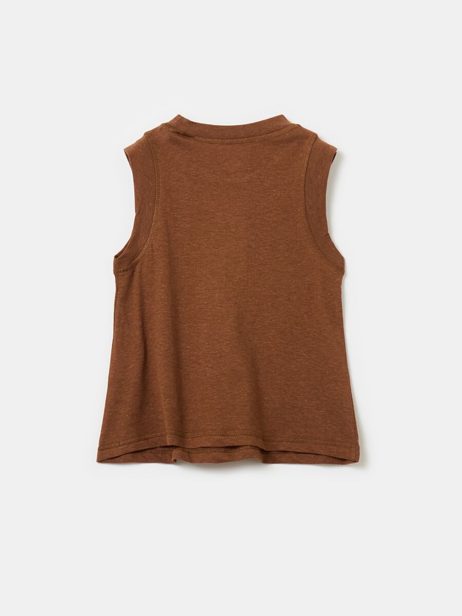 Cotton and linen tank top_1