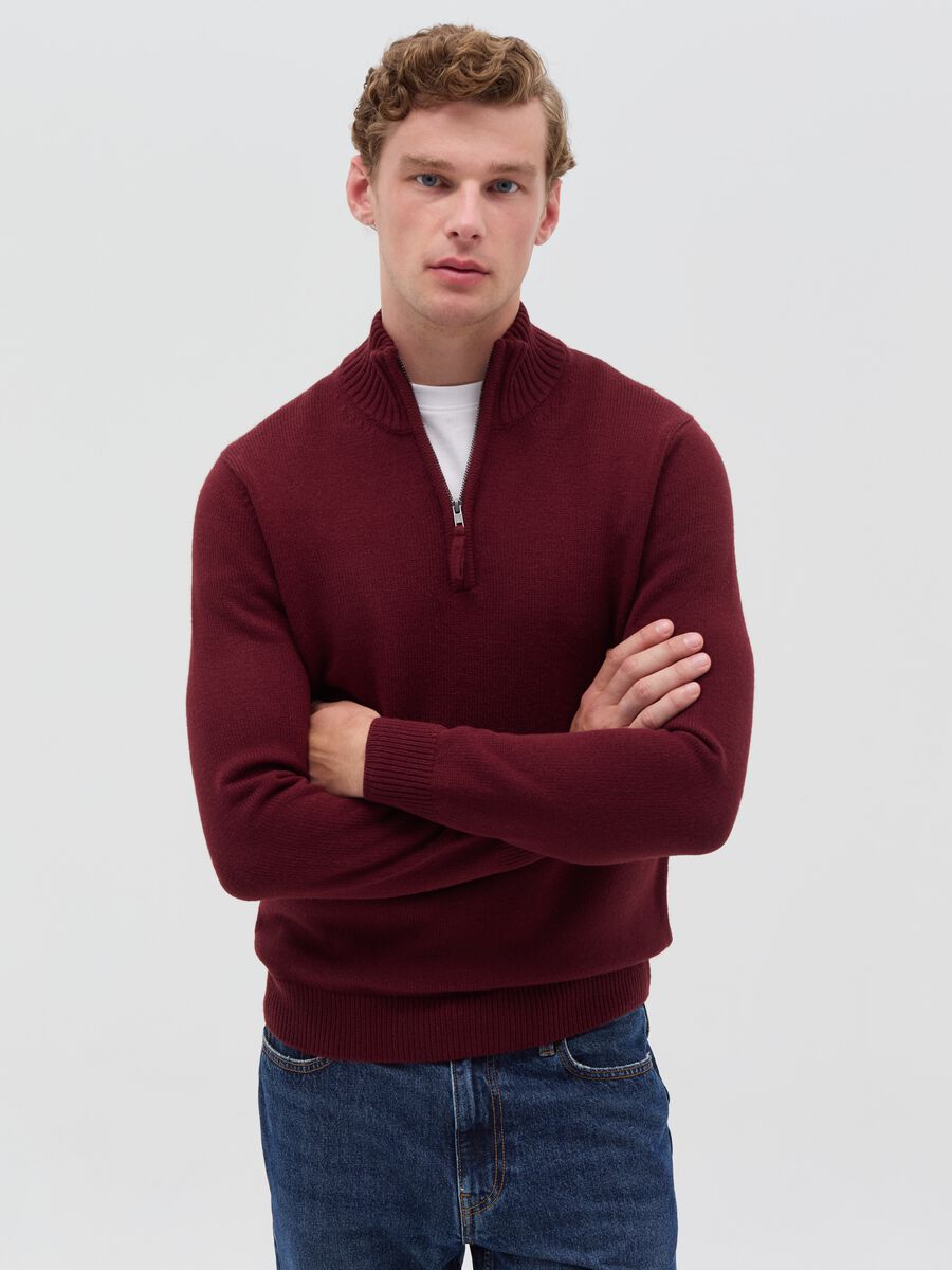 Pullover with half-zip neckline_0