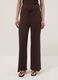 Pantal&oacute;n marr&oacute;n wide leg el&aacute;stico con textura arrugada_1