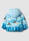 Blaue wattierte Jacke mit Kapuze und Tierprint, Regular Fit_1