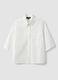 White pure-cotton shirt with patch pocket and oversized fit_4
