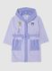 Purple hooded bathrobe for girls in pure cotton with print_0