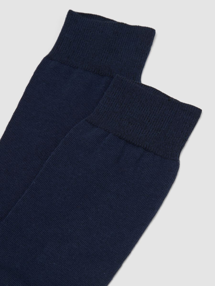 Bipack di calze lunghe blu e verdi in cotone elasticizzato_1