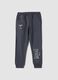 Blue cotton-blend track trousers_0
