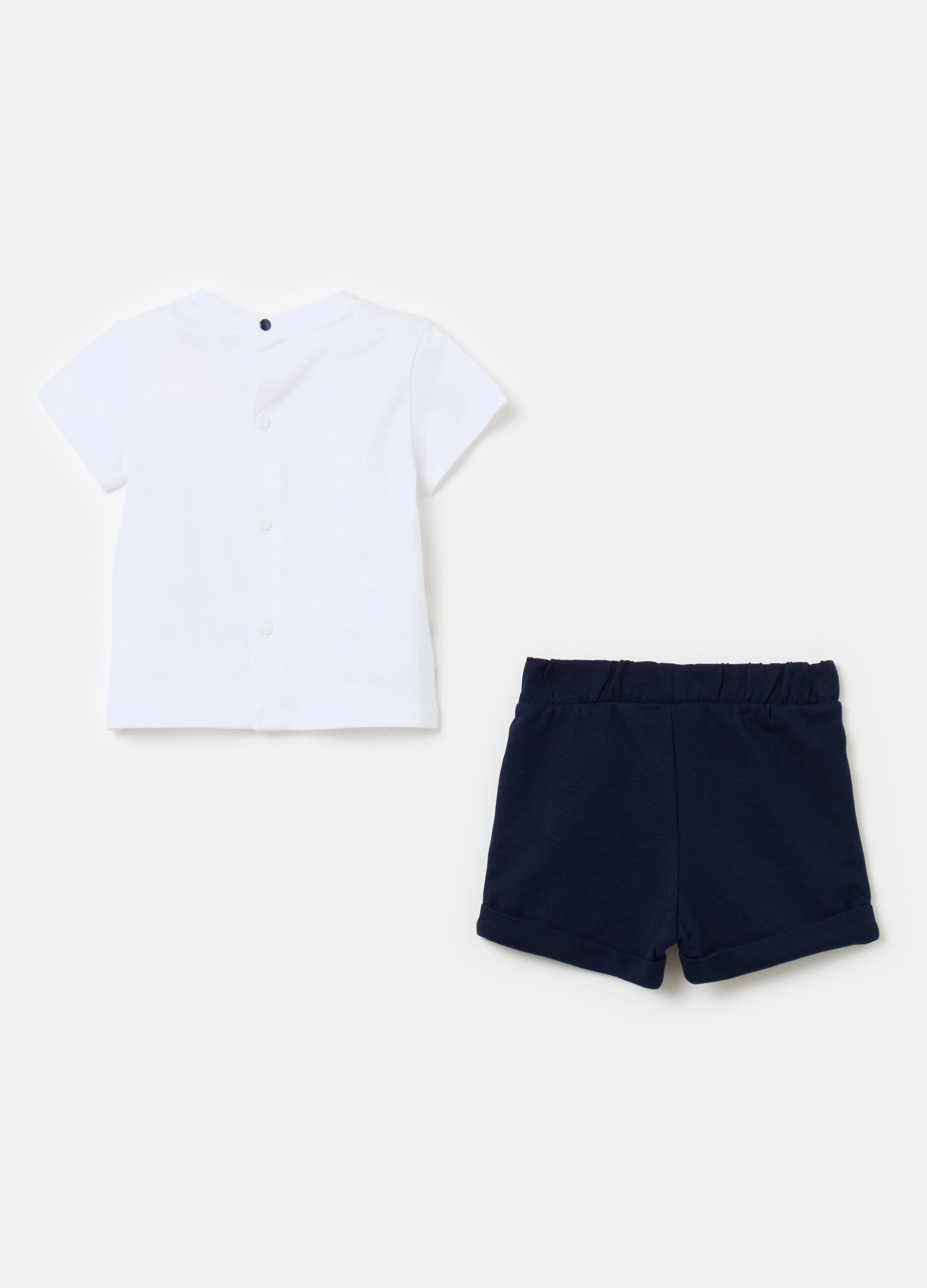 Set t-shirt e shorts in cotone bio