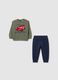 Children's multicolour cotton sweatshirt and trousers regular fit_0