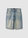 Pure Cotton Blue Denim Skater Fit Shorts_4