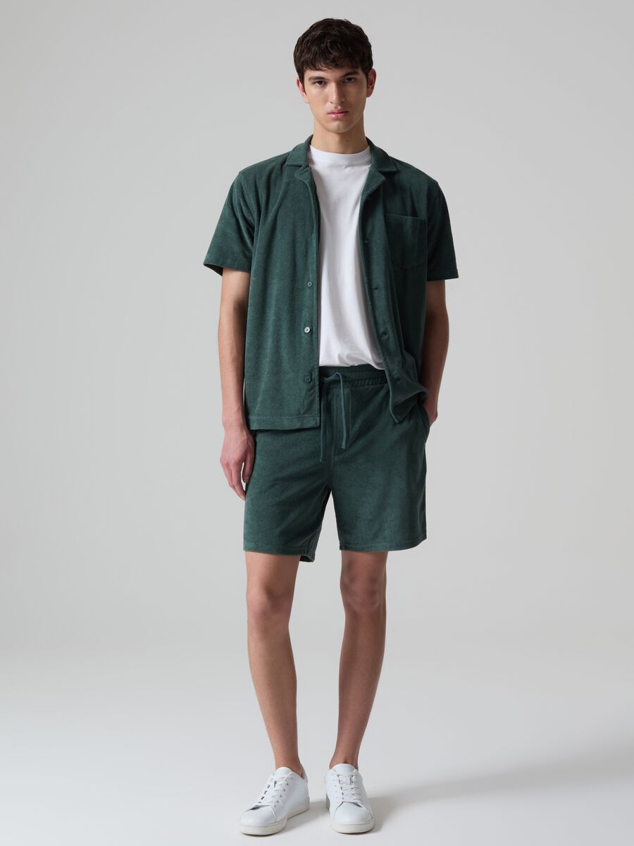 Bermuda jogger in French Terry reverse_0