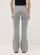 Grey flared stretch cotton leggings_2