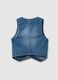 Girls' Slim Fit Blue Stretch Cotton Vest_4