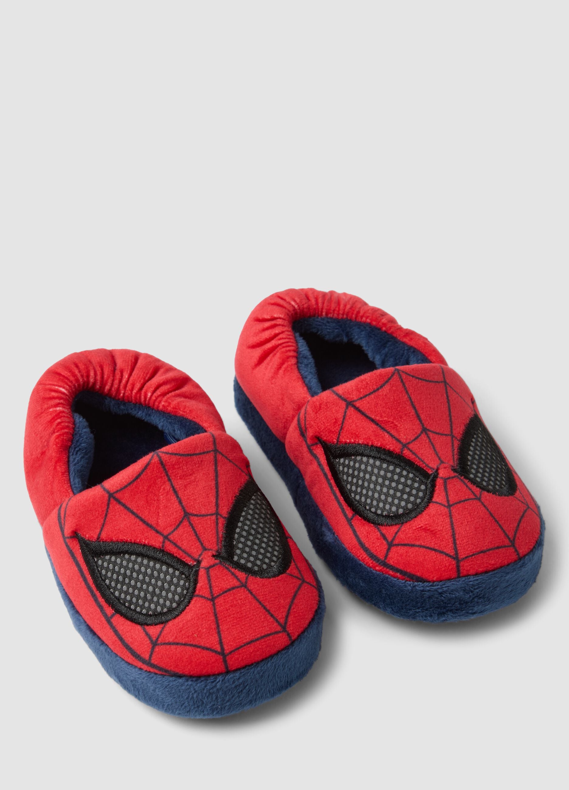 Red MARVEL Spider-Man slippers with web print for boys