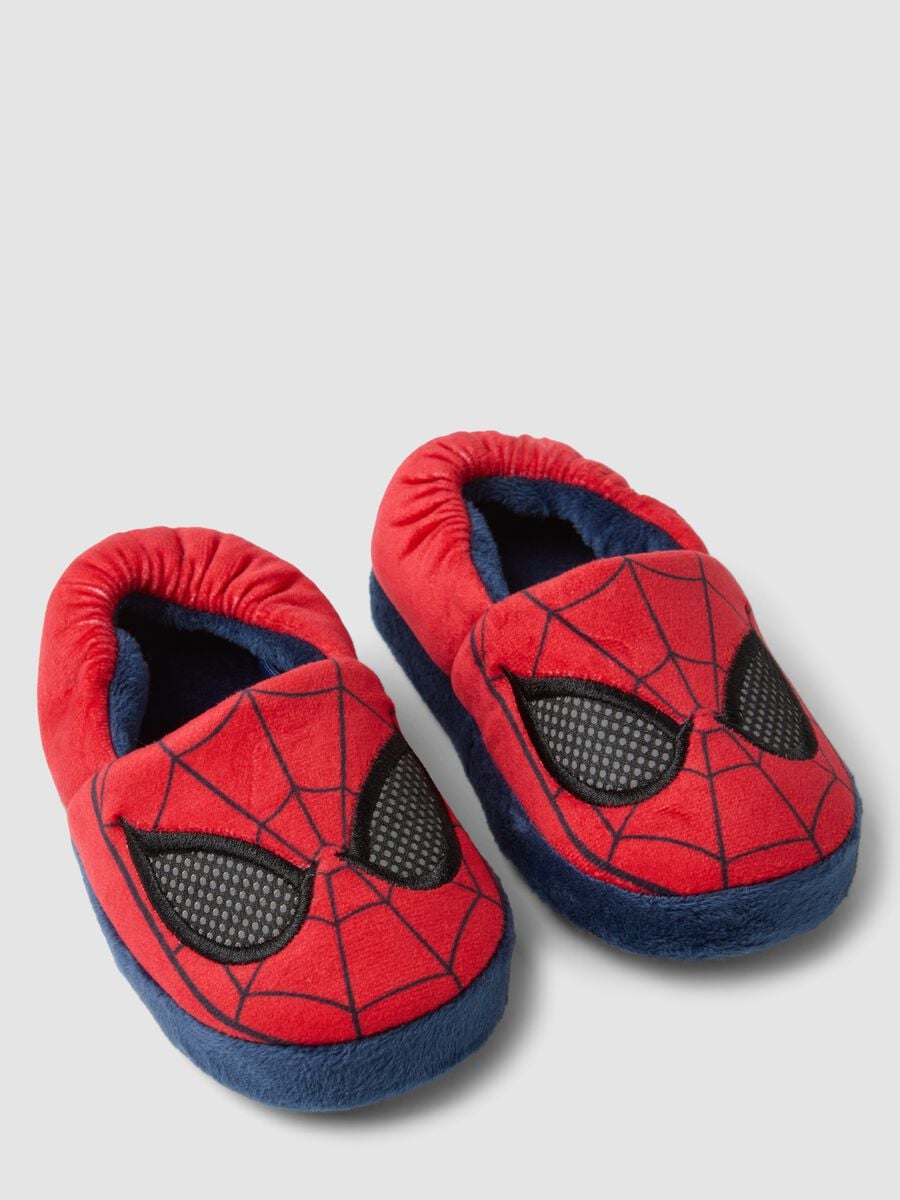 Red MARVEL Spider-Man slippers with web print for boys_2