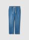 Regular fit azure stretch denim cotton jeans_4