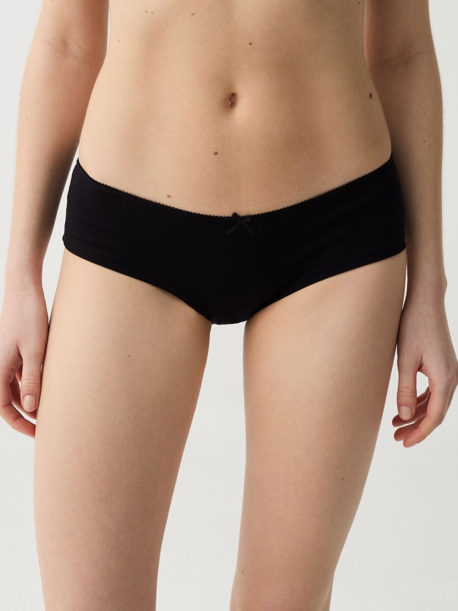 Three-pack organic stretch cotton French knickers_1