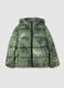 Green Padded Kids Jacket with Hood_0