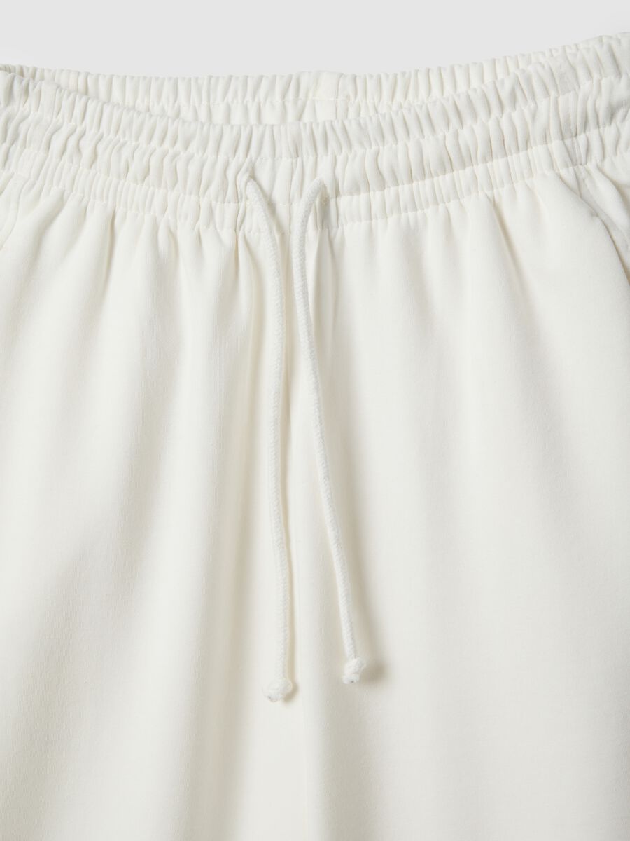 White Stretch Cotton Baggy Trousers_5