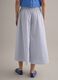Long white and blue striped pure cotton skirt_2