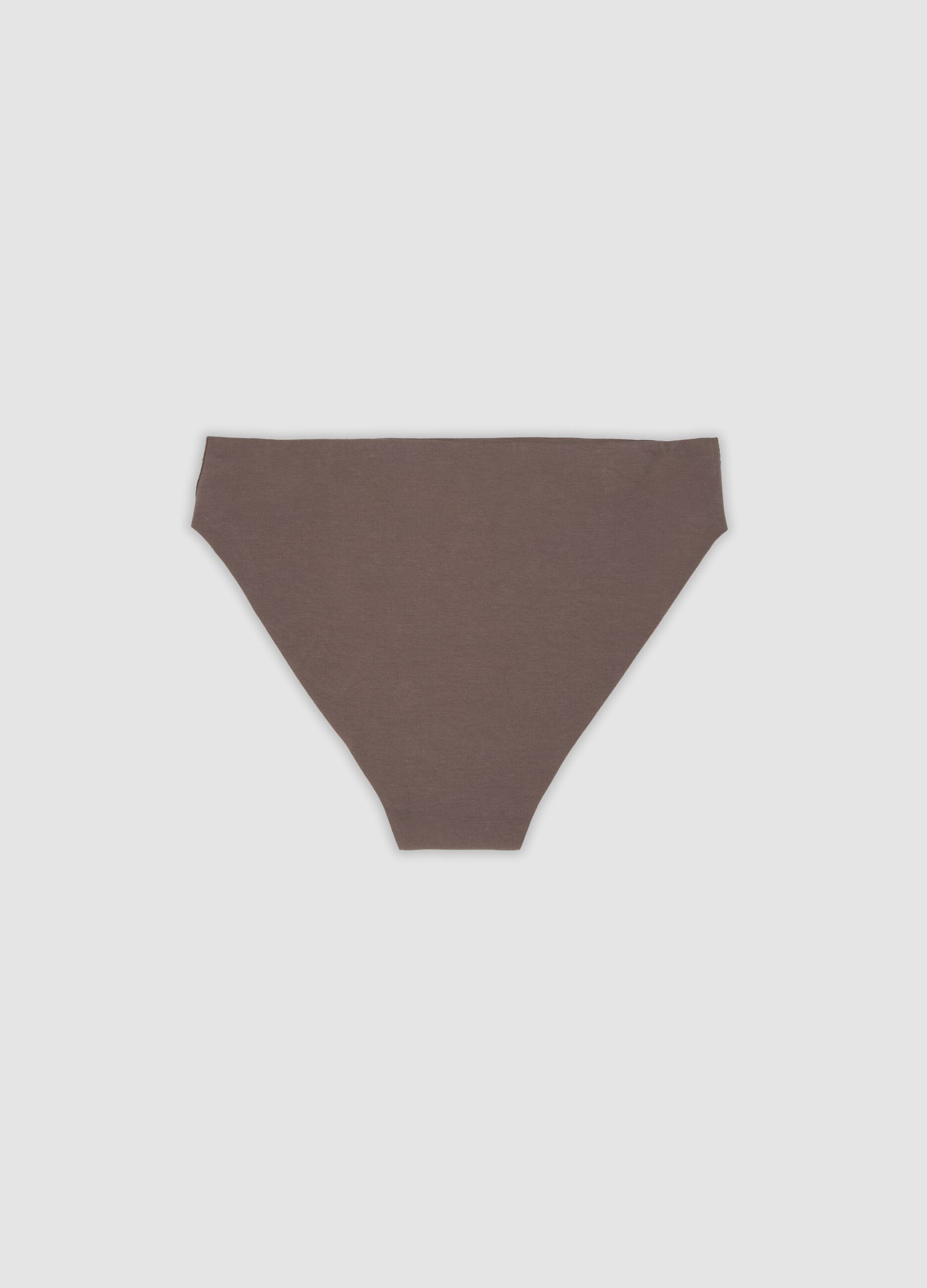 Brown stretch organic cotton briefs
