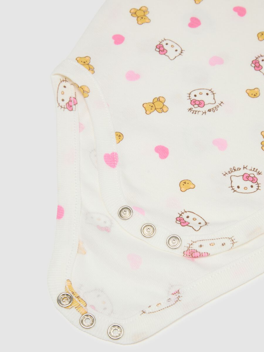 Bipack body in puro cotone multicolor da neonata con stampe Hello Kitty_2