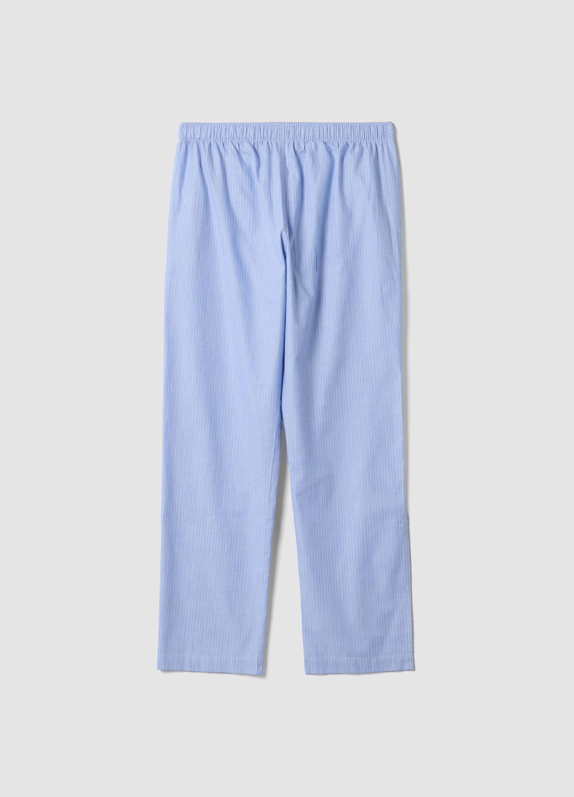 Light blue pure organic cotton pyjama trousers