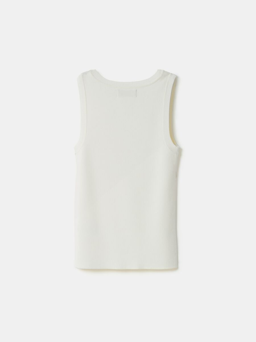 Ribbed tank top with round neckline_4