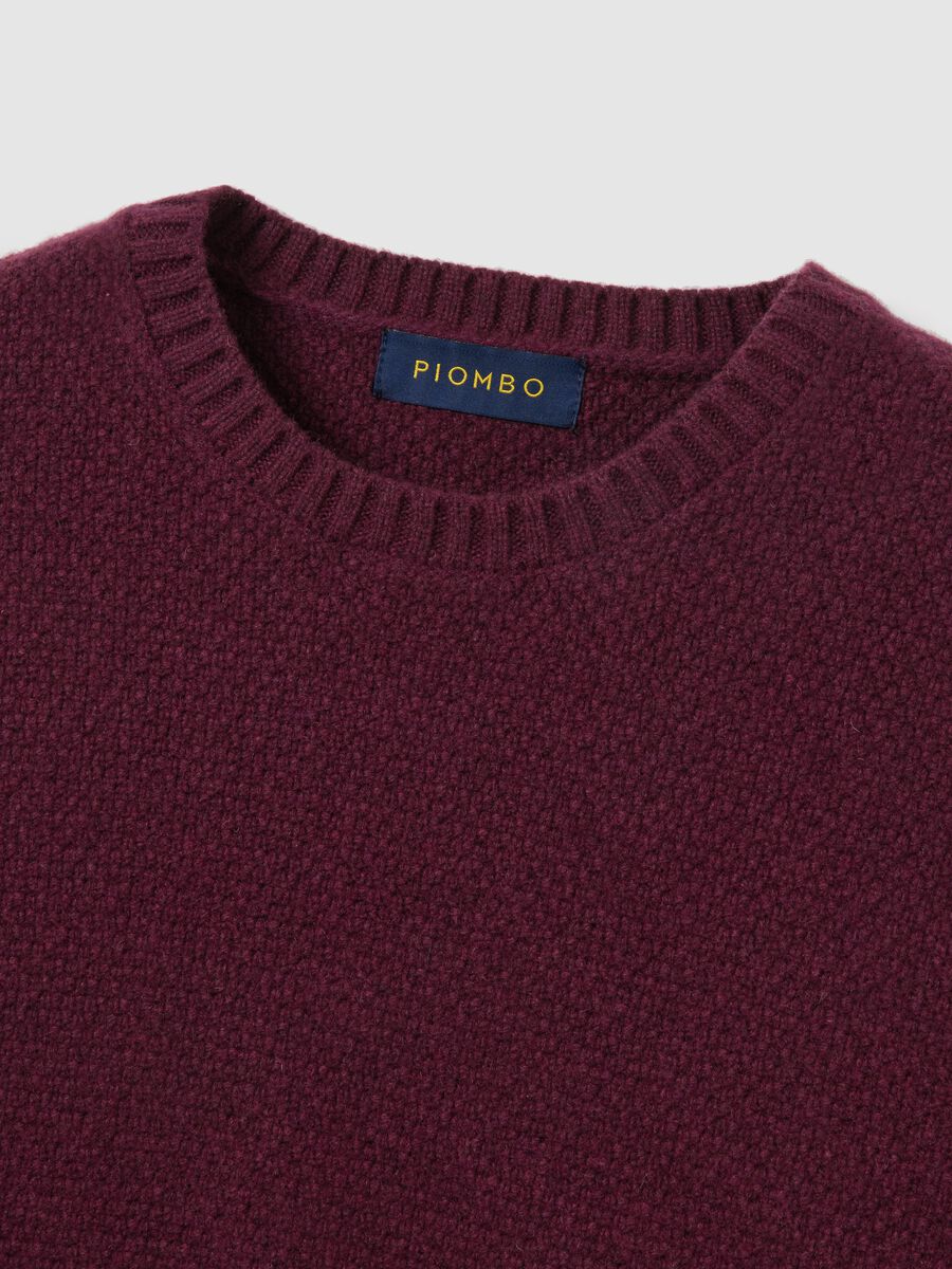 Red Regular Fit Pure Wool Sweater_5