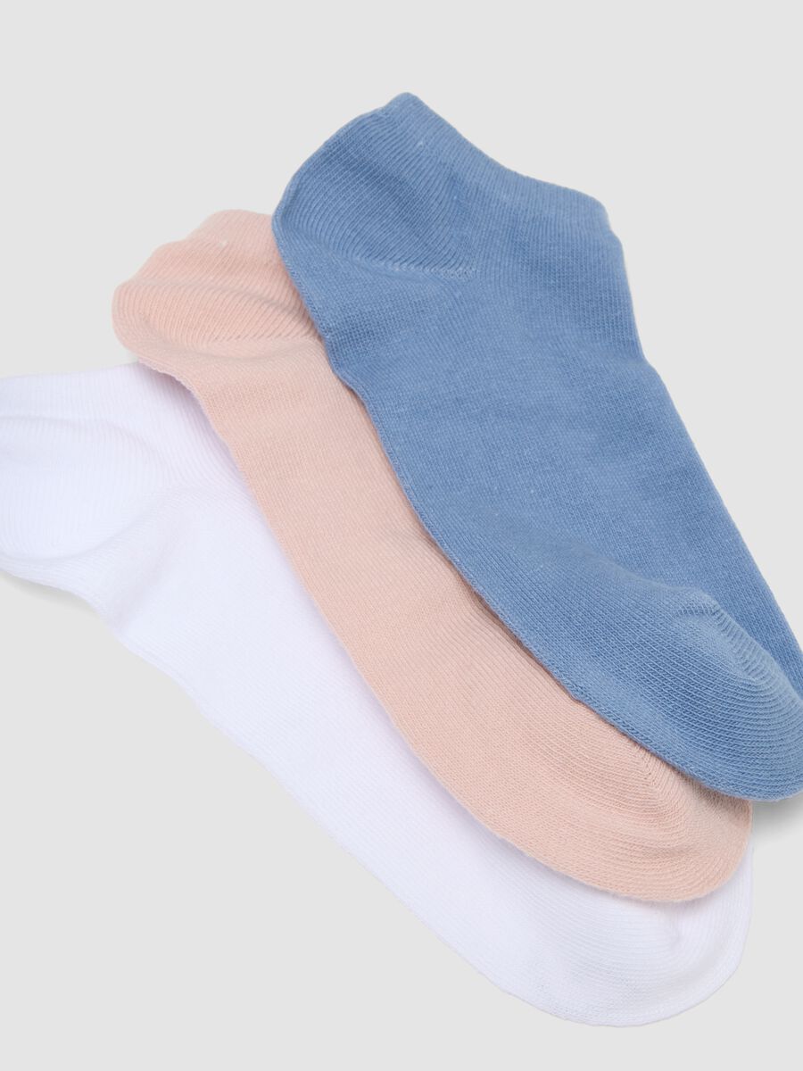 Seven-pack of multicolour striped no-show socks in a cotton blend_2