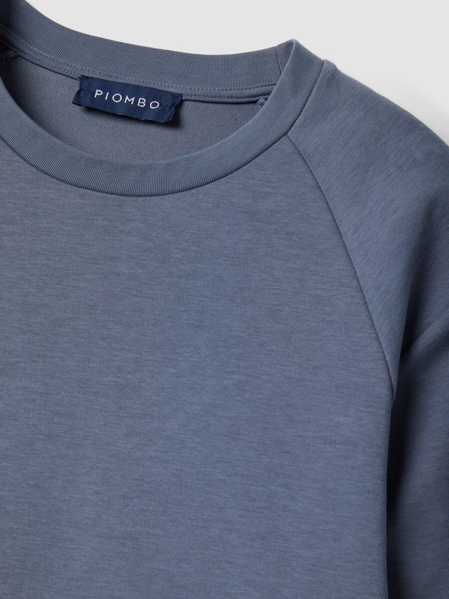 Grey breathable, quick-drying cotton-blend T-shirt_5