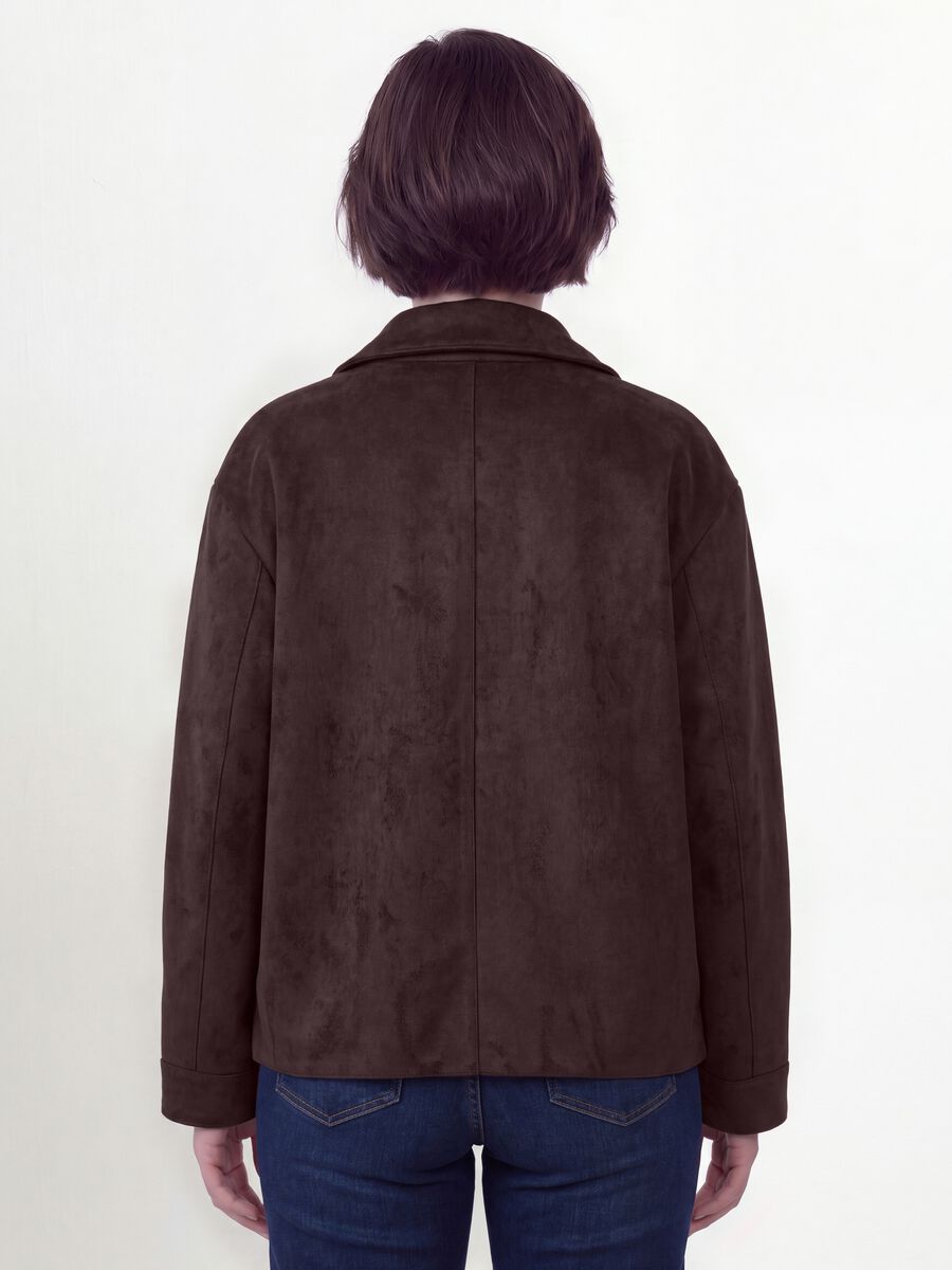 Brown regular-fit jacket with buttons_3