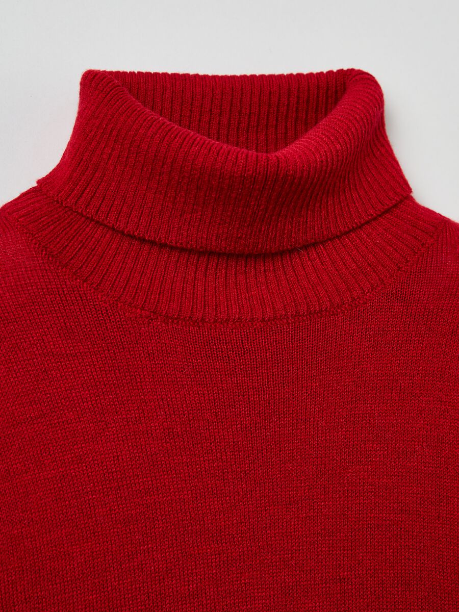 Knitted turtleneck jumper with high neck_5