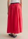 Red cotton midi skirt_3