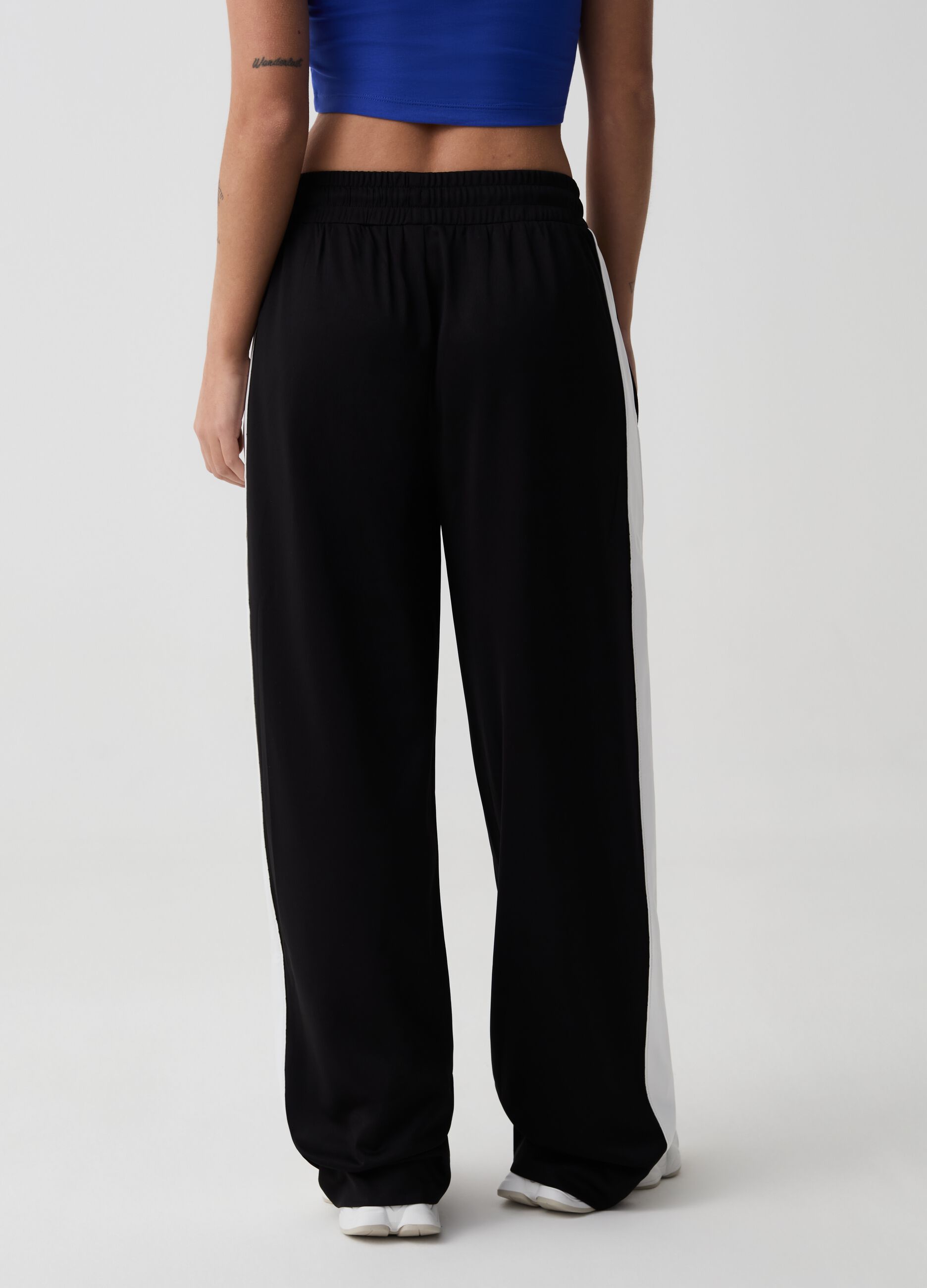 B.ANGEL FOR THE SEA BEYOND wide-leg joggers with contrasting bands