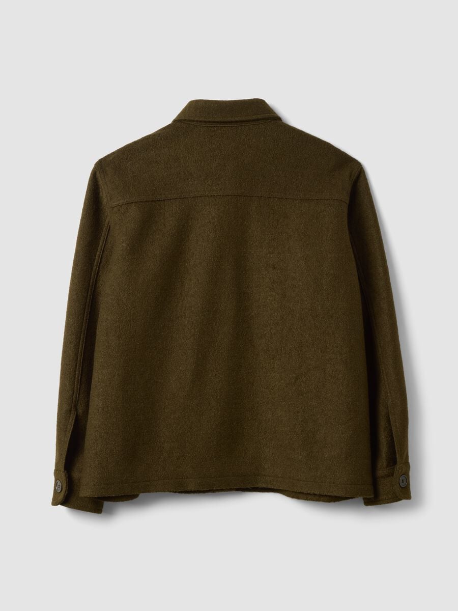 Brown wool-blend blazer with floral embroidery_7