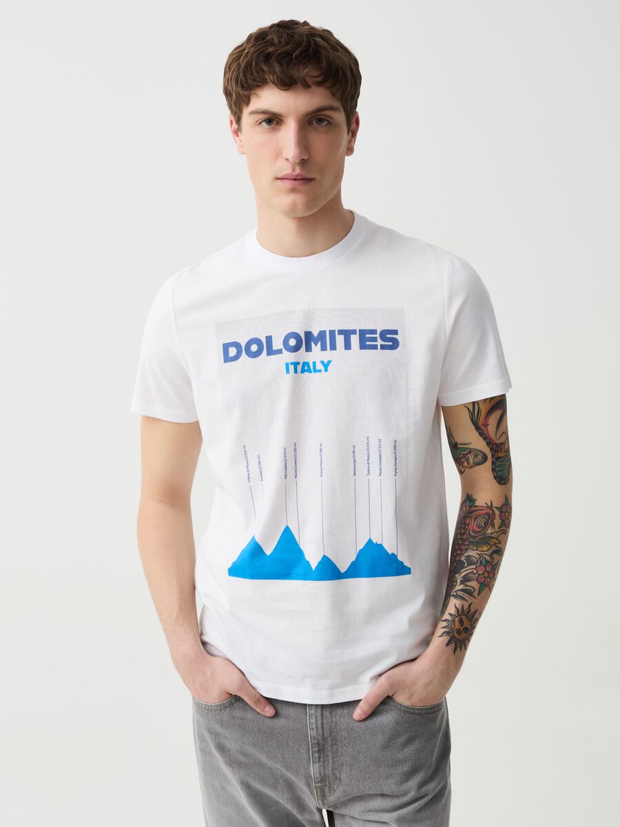 T-shirt con stampa Dolomiti_0