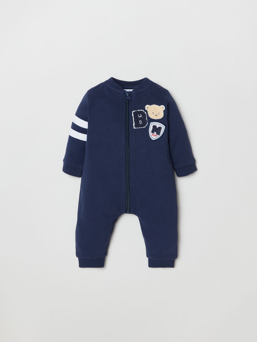 Cotton onesie with patches_0