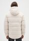 Beige Padded Jacket with Hood and Zip_2
