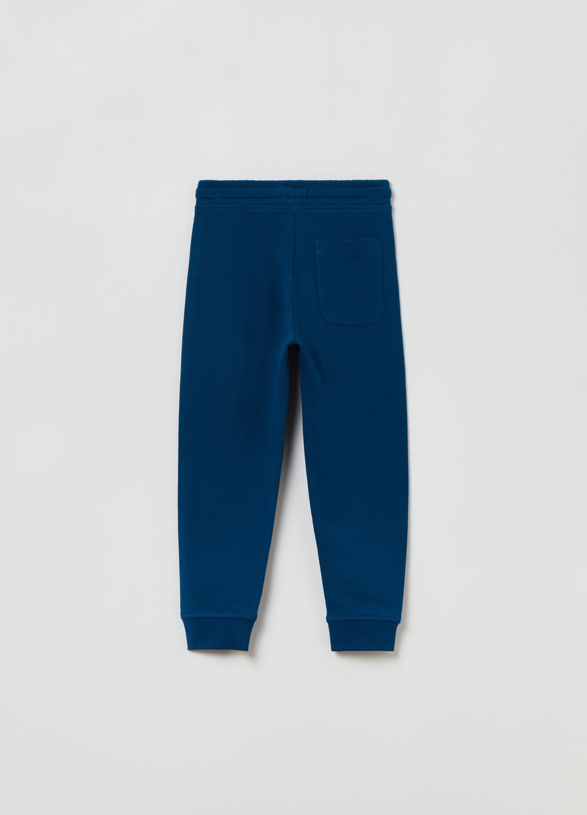 Solid colour joggers with drawstring_1