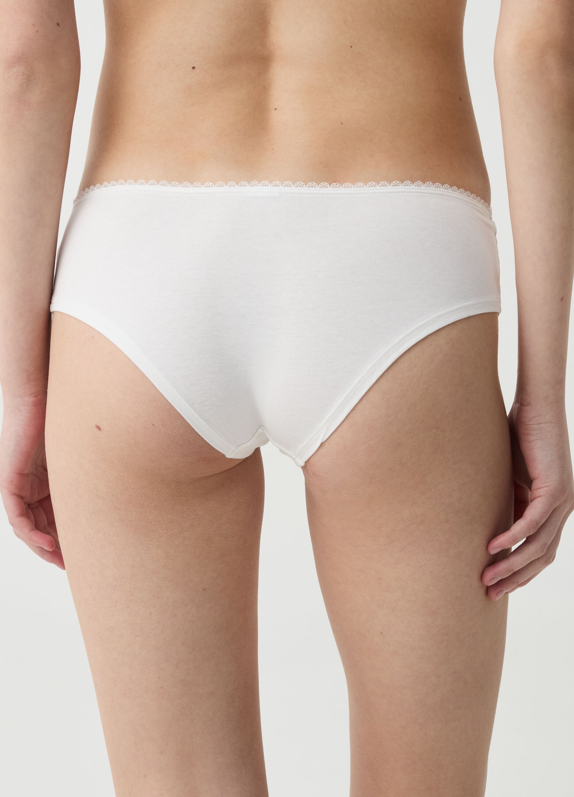 Two-pack French knickers with crochet
