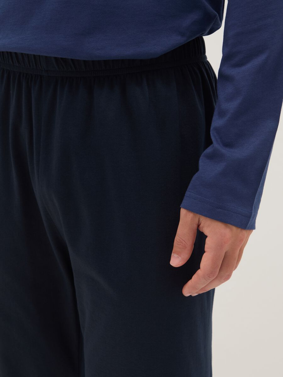 Blue pure cotton pyjamas regular fit_3
