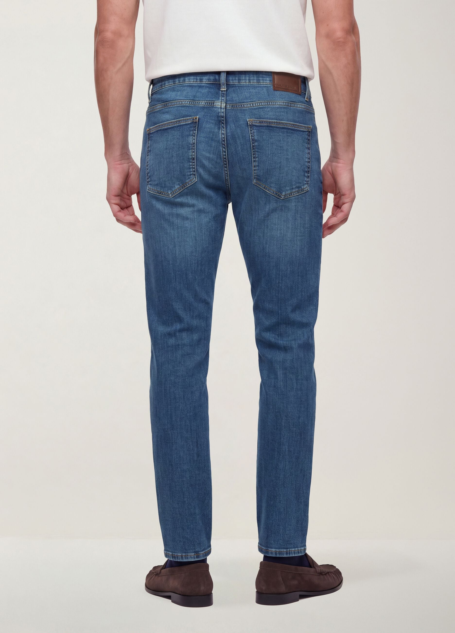 Blue skinny stretch-cotton jeans