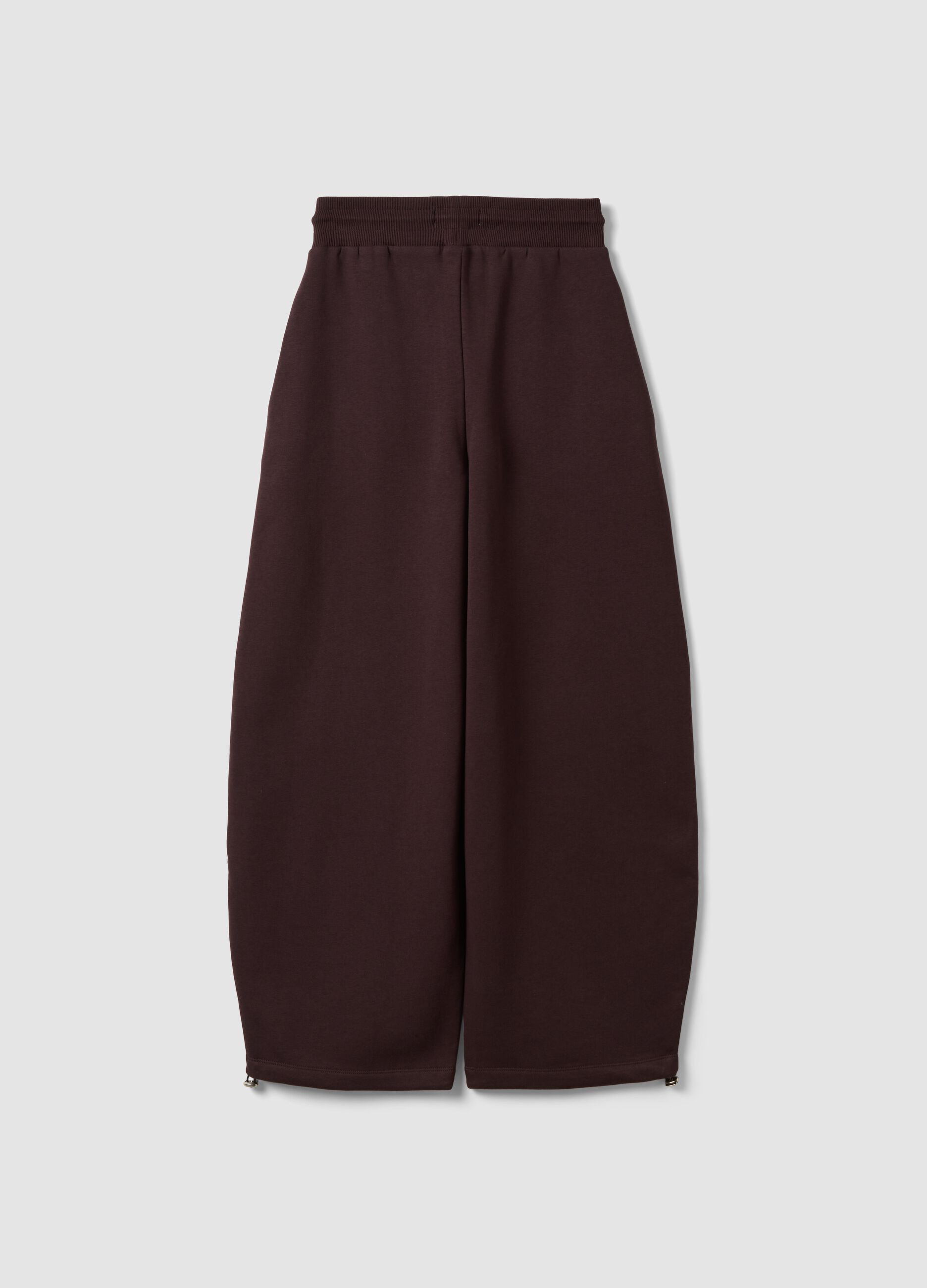 Purple cotton-blend baggy-fit jogger trousers