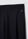 Black Wide Leg Stretch Viscose Blend Trousers_1
