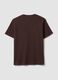 Brown pure cotton short-sleeve regular-fit T-shirt_1