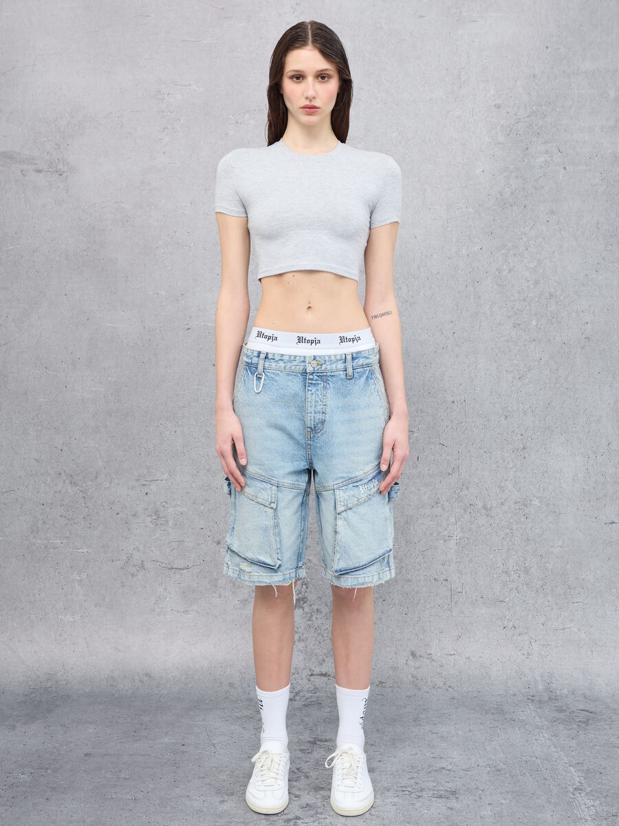 Crop T-shirt Gris Vintage_3