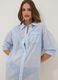 Blue striped pure cotton kaftan_2